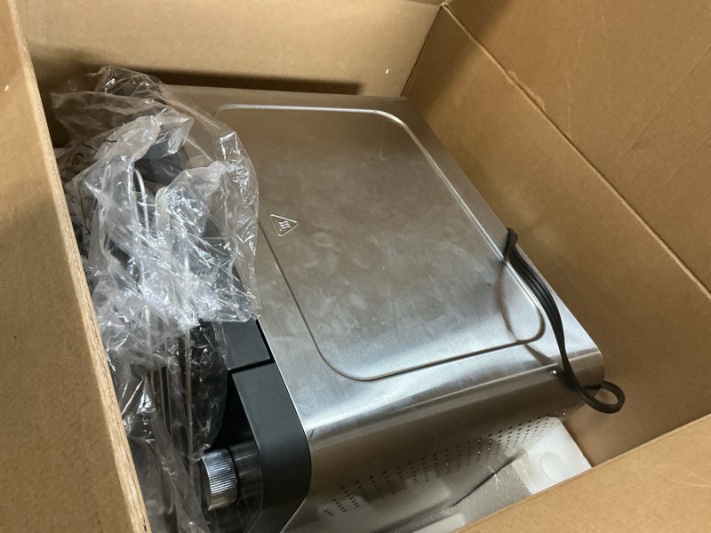 Condition photo showing As Is for Instant Pot No Preheat Required* 4-Slice Air Fryer Toaster Oven with InstantHeat Technology, 7-in-1, Air Fry, Bake, Toast, Roast, Broil, Warm, and Make Pizza