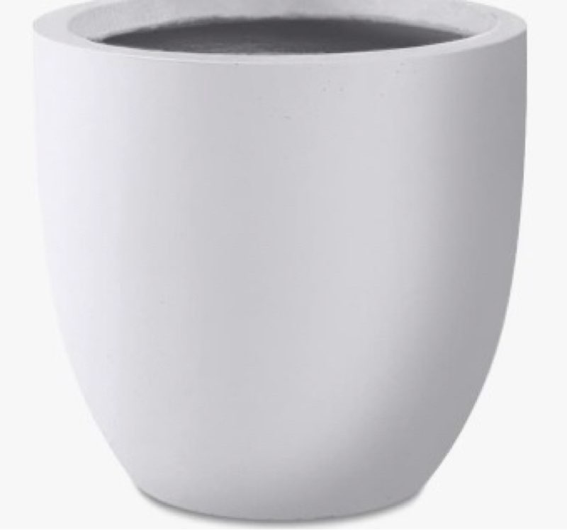 14.5" Dia Plastic Gray Round Planters for Outdoor Plants, Flower Pot for Indoor and Outdoor Plants, 