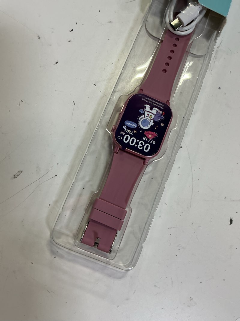 Condition photo showing New/Like New for kids smart watches girls gift age 3-12, kids watch with 32 games hd touchscreen camera video music audiobook pedometer flashlight 12/24 hr educational toys birthday gift for girls ages 6 7 8 9 10 pink