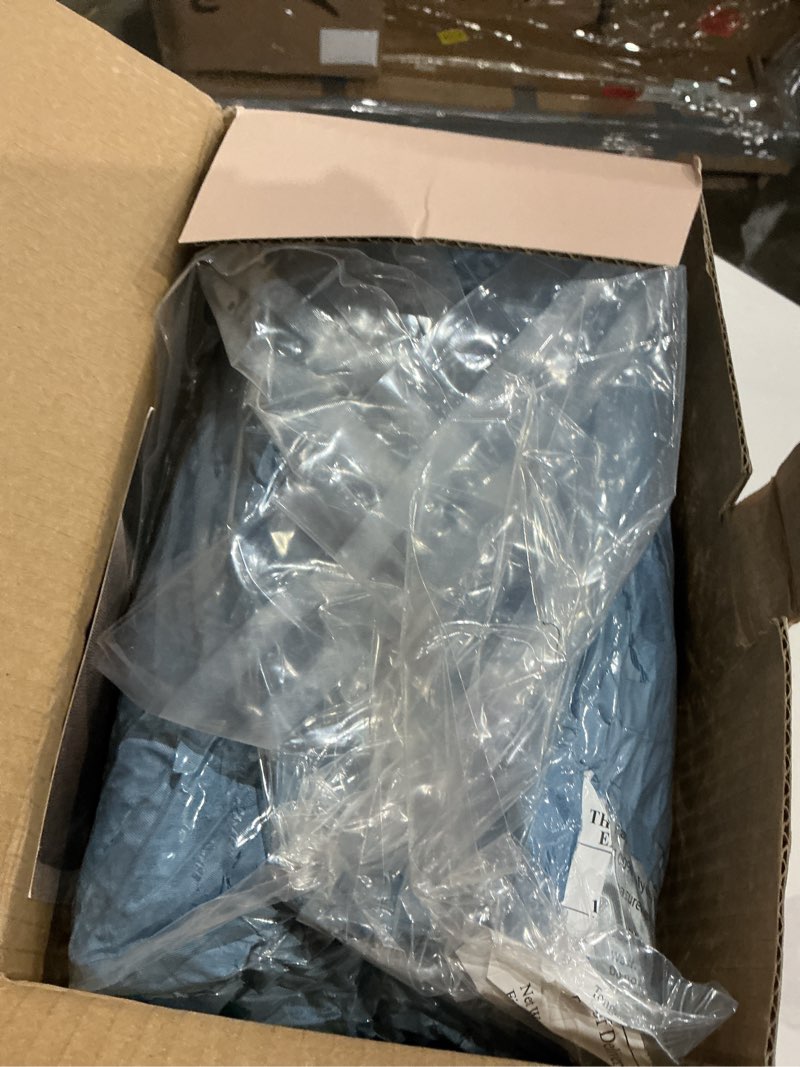 Condition photo showing Good Condition for andency king size comforter set 7 pieces grayish blue - bed in a bag king boho lightweight fluffy tufted bedding sets with comforter, sheets, pillowcases & shams grayish blue king (104"x90")