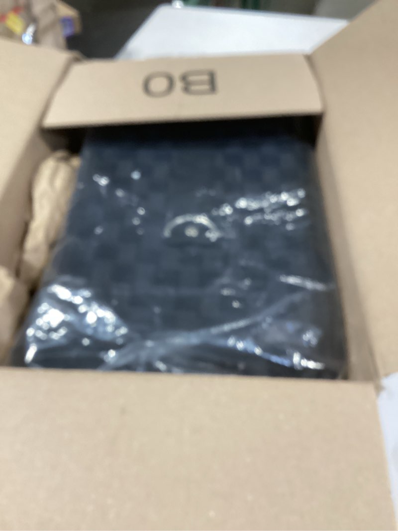 Condition photo showing As Is for Small Wig Travel Box with Top Handle, Shoulder Strap & Double Zipper, Carrying Case with Removable Head-Holding Base - Black & Green - by Adolfo Design Small Black and Green