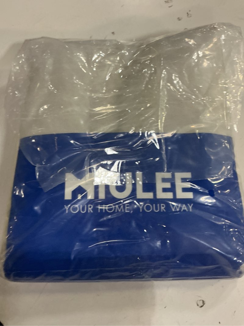 Condition photo showing New/Like New for miulee 2 panels 100% blackout linen french door curtains set of 2, privacy no drill thermal insulated room darkening blinds,window shades for patio front entry back door glass,w26 x l68 inch, ivory ivory 26"w x 68"l (pack of 2)