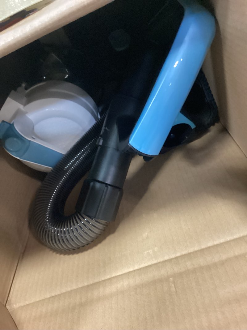 Condition photo showing Good Condition for Amazon Basics Upright Bagless Vacuum Cleaner for Carpet and Hard Floors, With Crevice and Upholstery Tools, Detachable Handle, Lightweight (8.4 lbs), 1.7L Dust Cup, 720W, 25ft Cord, Black/White