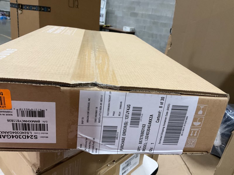Condition photo showing New/Like New for samsung 24" (s30gd) essential monitor with ips panel and tilt only stand, 100hz refresh rate, ergonomic design, advanced eye care, game mode, ls24d304ganxza 24-inch