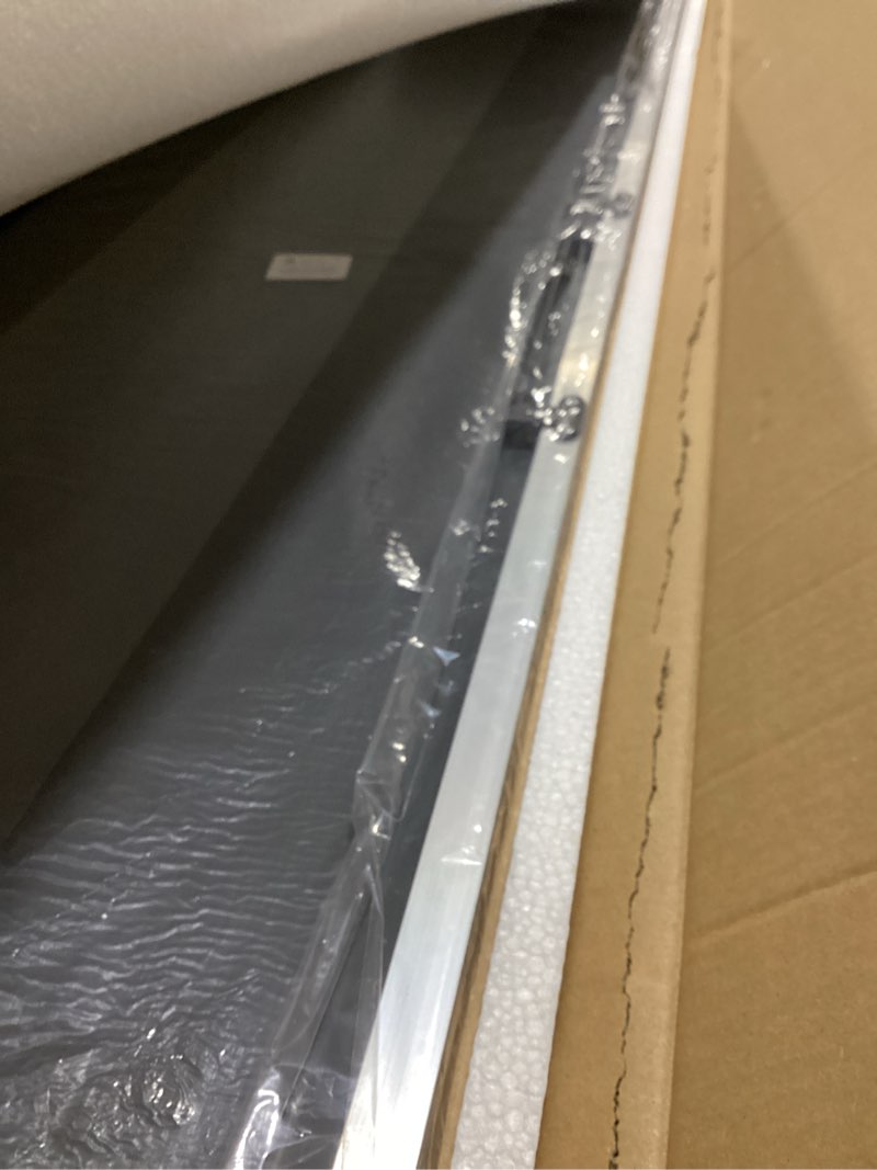 Condition photo showing Good Condition for delma full length mirror,large floor mirror with aluminum frame for bedroom, bathroom, living room,wall mount or freestanding design, silver, 56" l x 15" w x 1pcs silver 56"l x 15"w x 1pcs