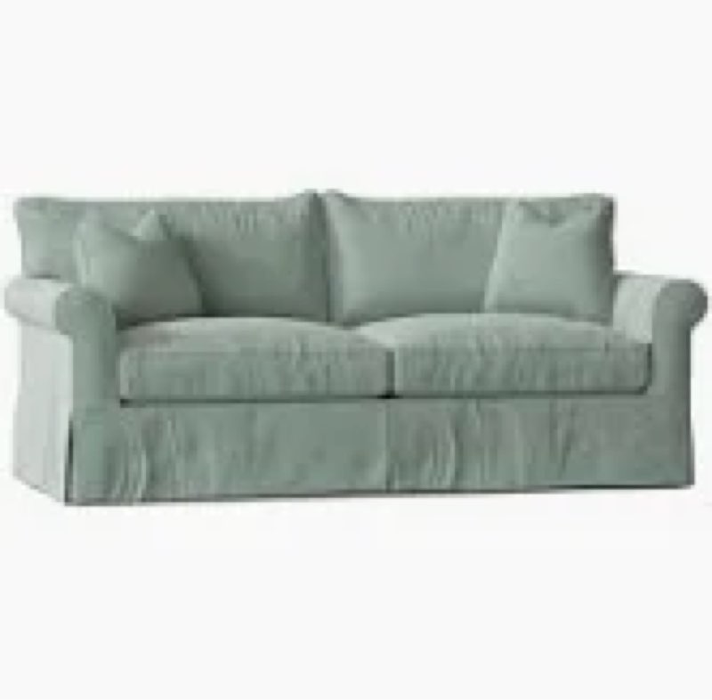  Amari 84 " Rolled Arm Slipcovered Sleeper Sofa with Reve