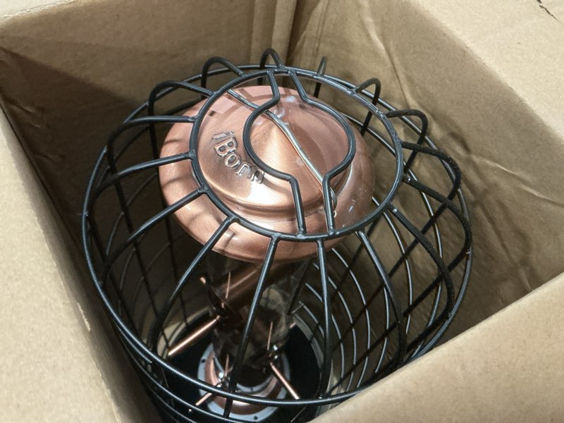 Condition photo showing As Is for iBorn Bird Feeders Hanging - Squirrel Proof Bird Feeders for Outdoors, Pigeon Proof Caged Feeder, Heavy Duty All Metal Copper 14 Inch, Hanging Cage Feeder for Mix Seed Blends & Garden Copper-Mix Seed 14 INCH