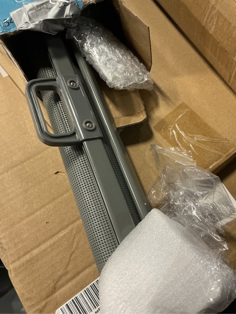 Condition photo showing Good Condition for babepai retractable baby gates extra wide | 55" wide x 38" tall dog gates for stairs | indoor/outdoor use | child gates for doorways, deck, porch, hallways, patio - gray a-grey 55" wide x 34" tall