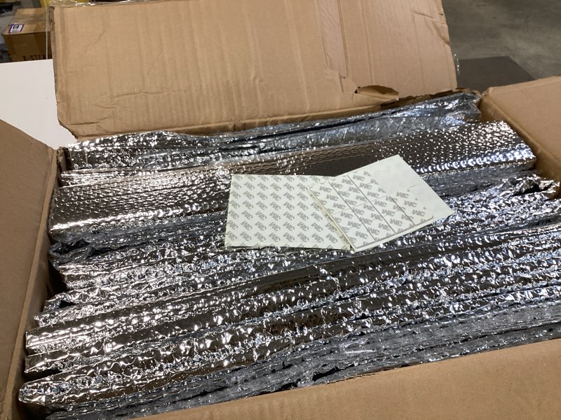 16p garage door insulation panels kit 0.24"t double bubble reflective aluminum foil 6mm sheet thermal pre-cut insulation shield 120 tapes winter clod and summer heat for attic garage wall (24" x 48") 6mm - 24" x 48" 16p-silver