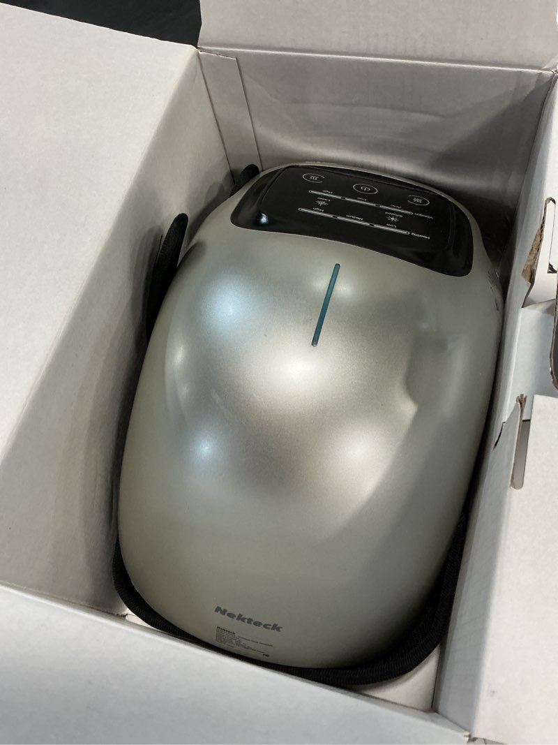 Condition photo showing As Is for nekteck knee massager, cordless knee massage for pain relief with 3 heating levels & vibration modes, smart knee massage with heat, gentle lights, fsa eligible ideal gifts for men women him her starlight