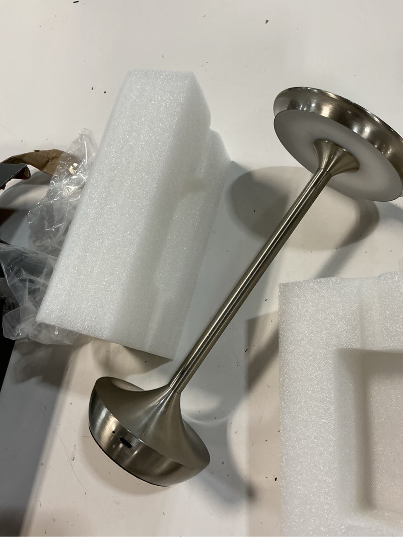 Condition photo showing Good Condition for led cordless table lamp rechargeable,portable 6000mah battery outdoor bedside table lamps,3 color stepless dimming touch battery powered lamp, table light for restaurant/patio/camping/bedroom(silver)