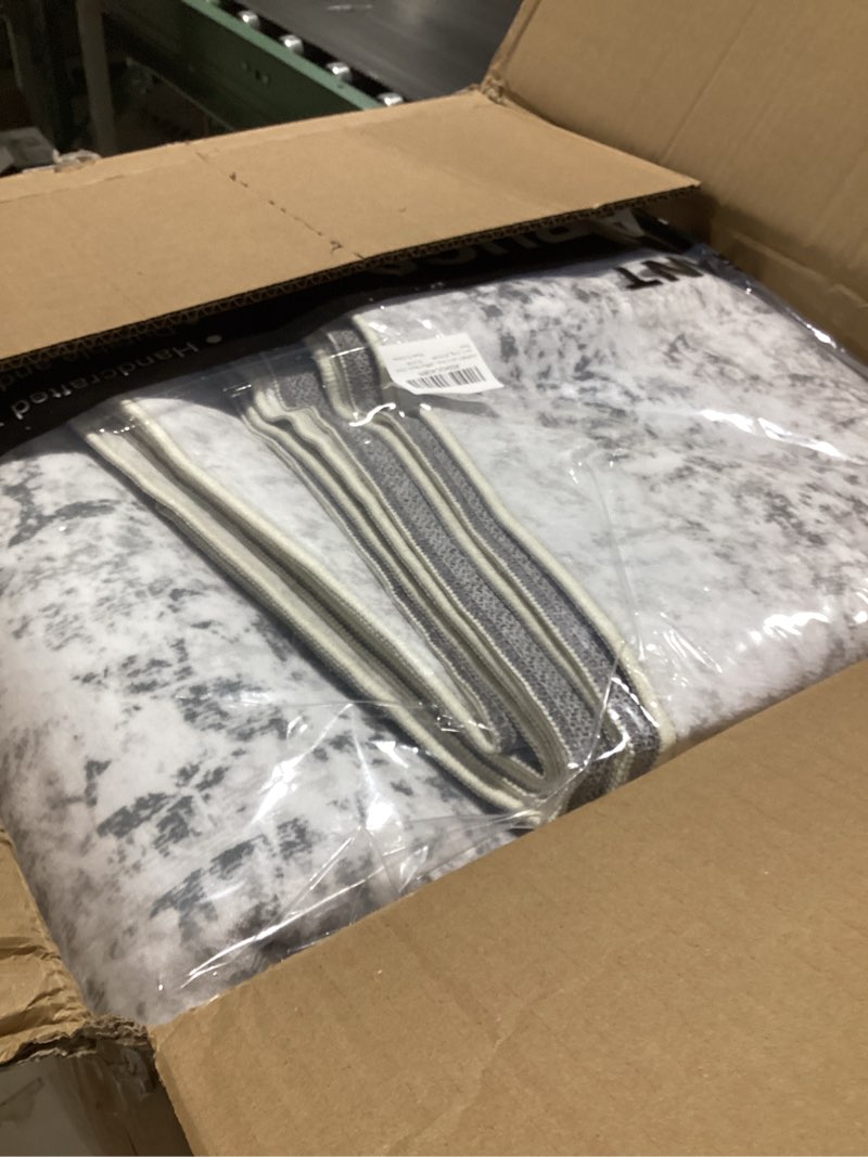 Condition photo showing Good Condition for 10x12 area rug living room rugs - washable neutral modern abstract soft thin large rug indoor floor no slip rug carpet for bedroom under dining table home office decor - grey grey 10' x 12' (rectangular)