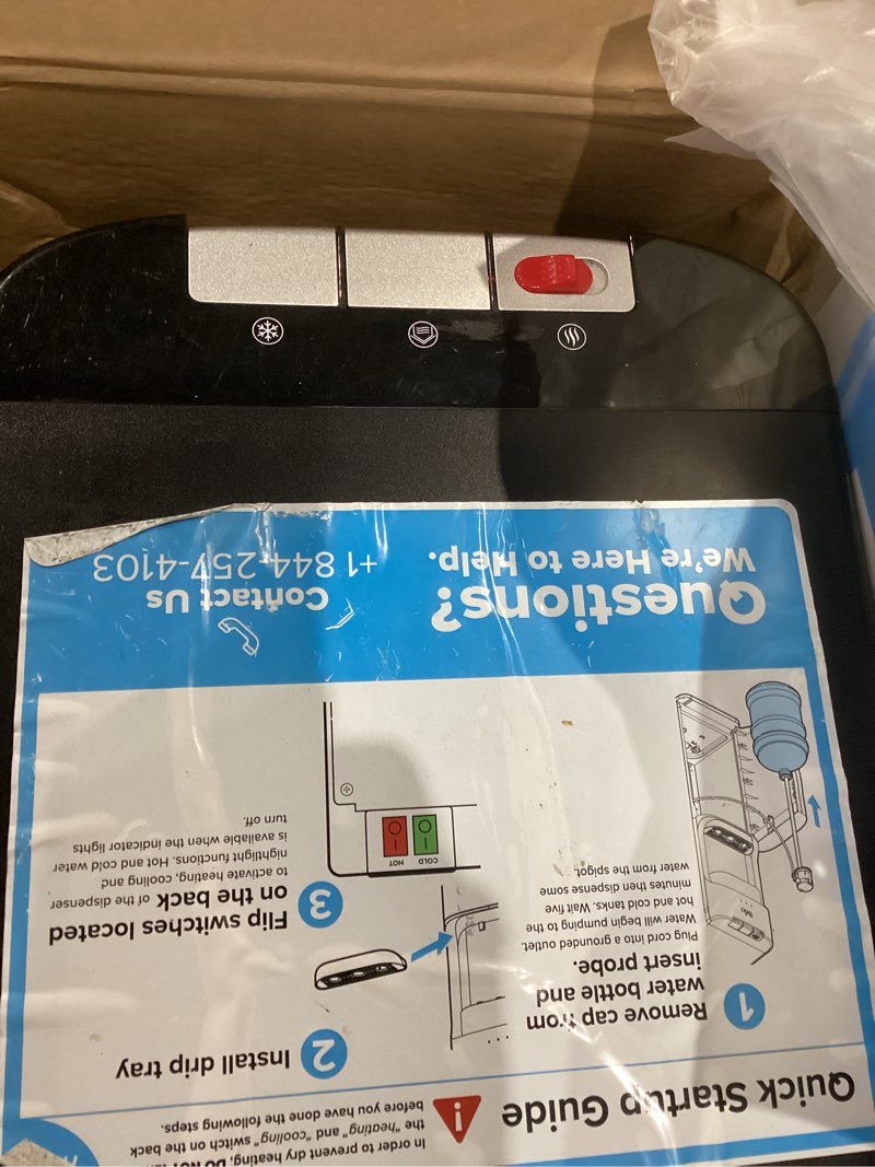 Condition photo showing Good Condition for Brio Bottom Loading Water Cooler Dispenser for 5 Gallon Bottles - 3 Temperatures with Hot, Room & Cold Spouts, Child Safety Lock, LED Display with Empty Bottle Alert, Stainless Steel