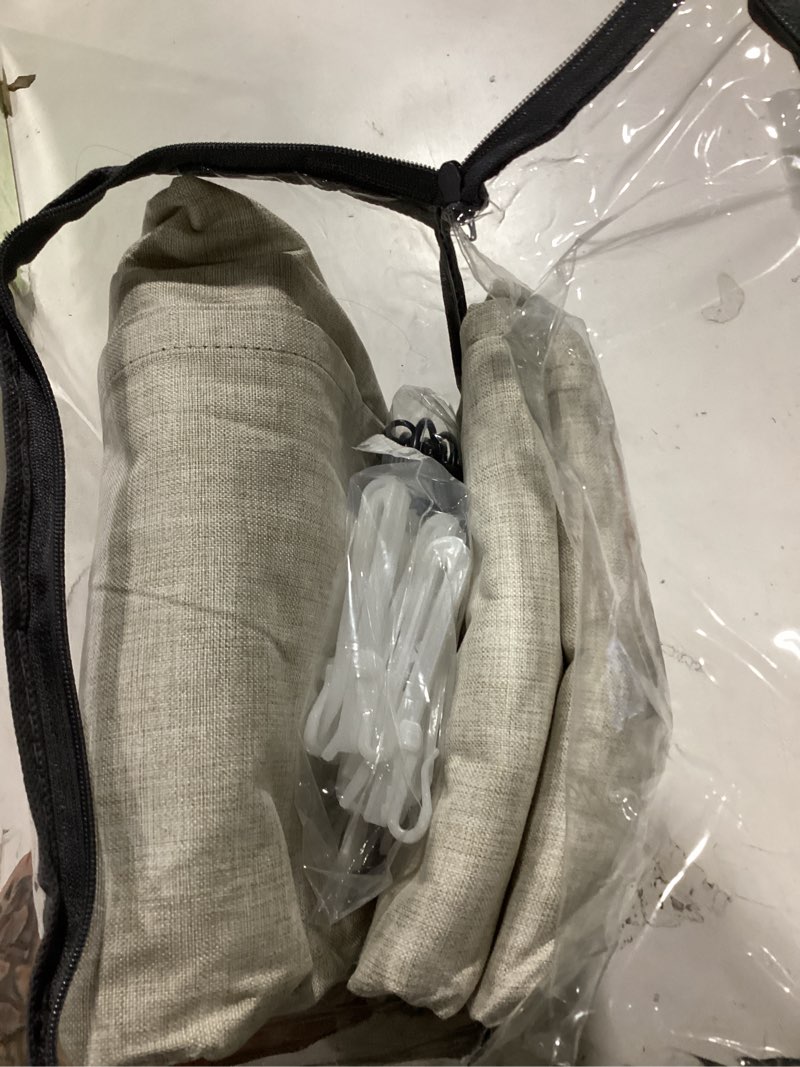 Condition photo showing As Is for Natural Linen Pinch Pleated Blackout Curtains & Drapes 96 Inch Long Bedroom/Livingroom Farmhouse Curtains 2 Panel Sets, Neutral Track Room Darkening Thermal Insulated 8ft Back Tab Window Curtain Natural 40"W x 96"L (Pack of 2)