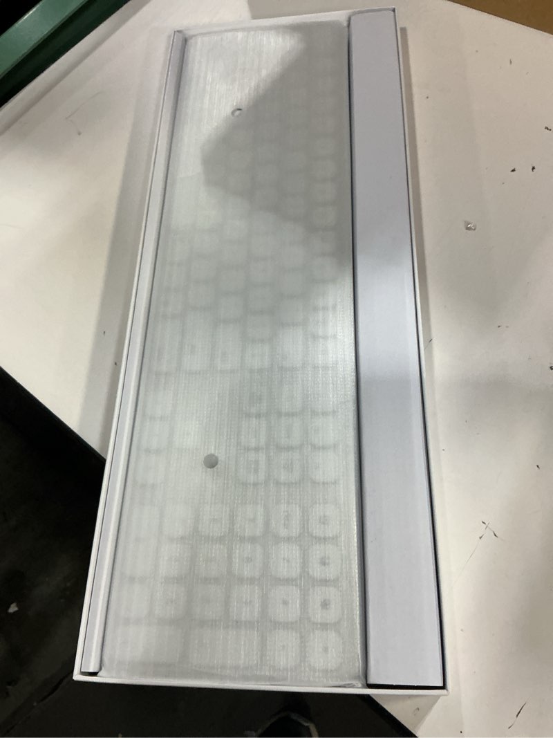 Condition photo showing New/Like New for sodi wireless keyboard for mac with numeric keypad, aluminum bluetooth keyboard, backlit, rechargeable, full size multimedia keys work with macbook pro/air, imac, ipad, iphone 17 16 15 14, us english