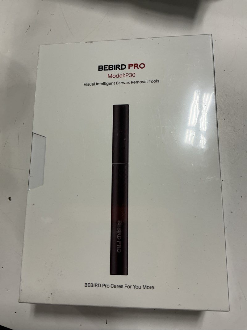Condition photo showing New/Like New for bebirdpro ear wax removal tool with 6-axis gyroscope, ear scope autoscore with 6 led lights for ios, android phones, ear camera otoscope with temperature control, p30 black