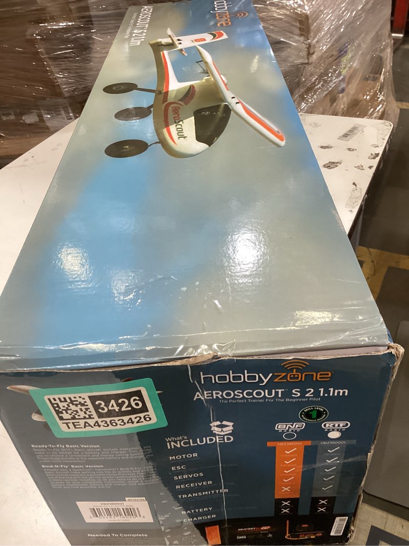 Condition photo showing Good Condition for hobbyzone rc airplane aeroscout s 2 1.1m rtf basic (battery and charger not included) with safe technology, hbz380001, airplanes (rtf), trainers