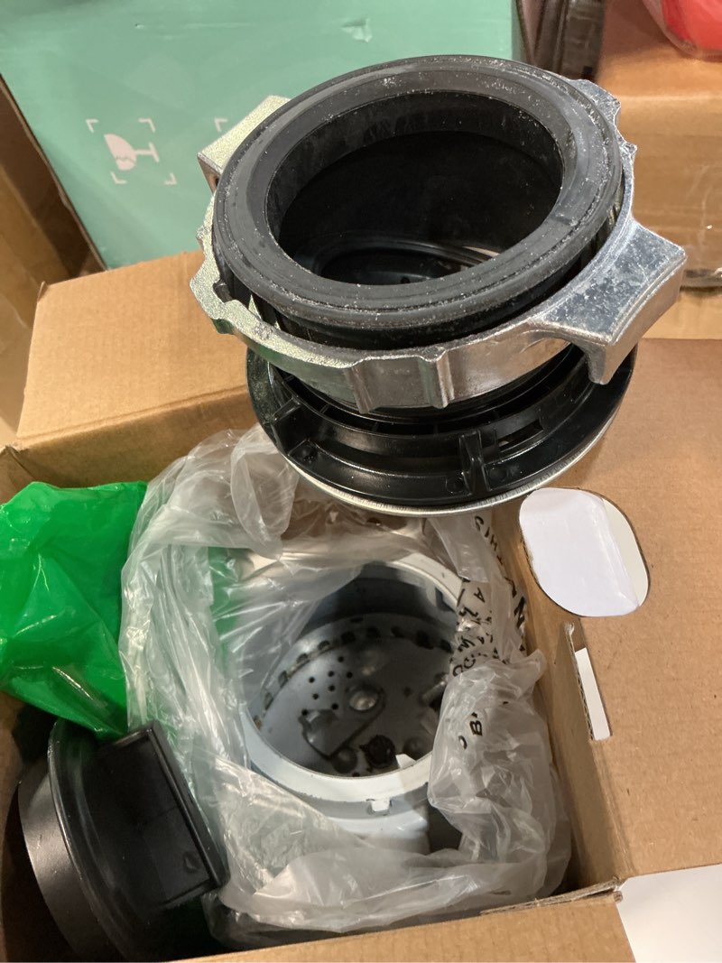 Condition photo showing As Is for waste king garbage disposal for kitchen sink with power cord, compact food waste disposer, l-111