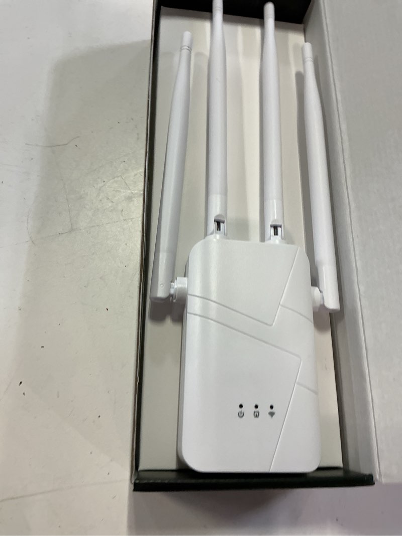 Condition photo showing Good Condition for 2026 wifi extender, 15888 sq.ft internet extender wifi booster, long range wireless repeater signal amplifier for home, mesh wi-fi 99% faster | broader than ever, support 55+ devices, 1-tap setup white