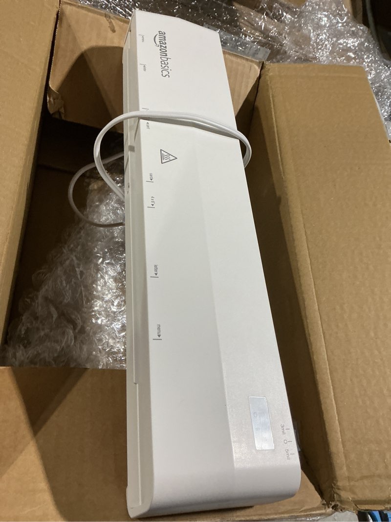 Condition photo showing Good Condition for amazon basics 12-inch thermal laminator machine, easy to use for home office or school,white