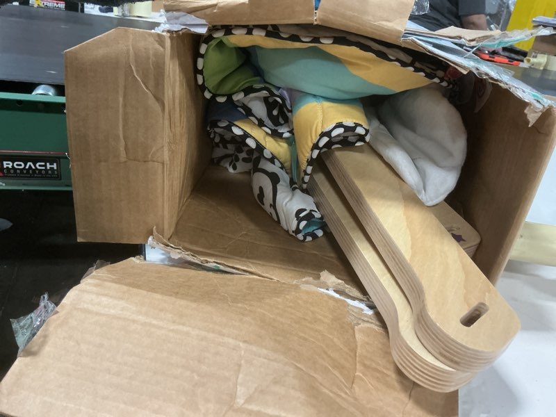 Condition photo showing Good Condition for Melissa & Doug Ocean Wooden Baby Play Gym, Easy-Fold Baby Activity Center, 5 Washable Sensory Toys & Reversible Play Mat, Infant Toys, Ages 0–9 Months - FSC Certified