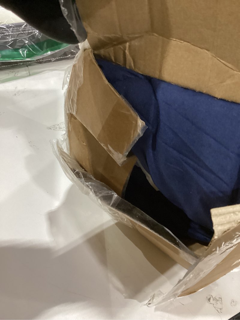 Condition photo showing As Is for Basic Beyond Twin Comforter Set - Navy/Grey, Reversible Twin Bed Comforter for All Seasons,1 Comforter (66"x92") and 1 Pillow Sham (20"x26"+2") 03 - Navy/Grey Twin