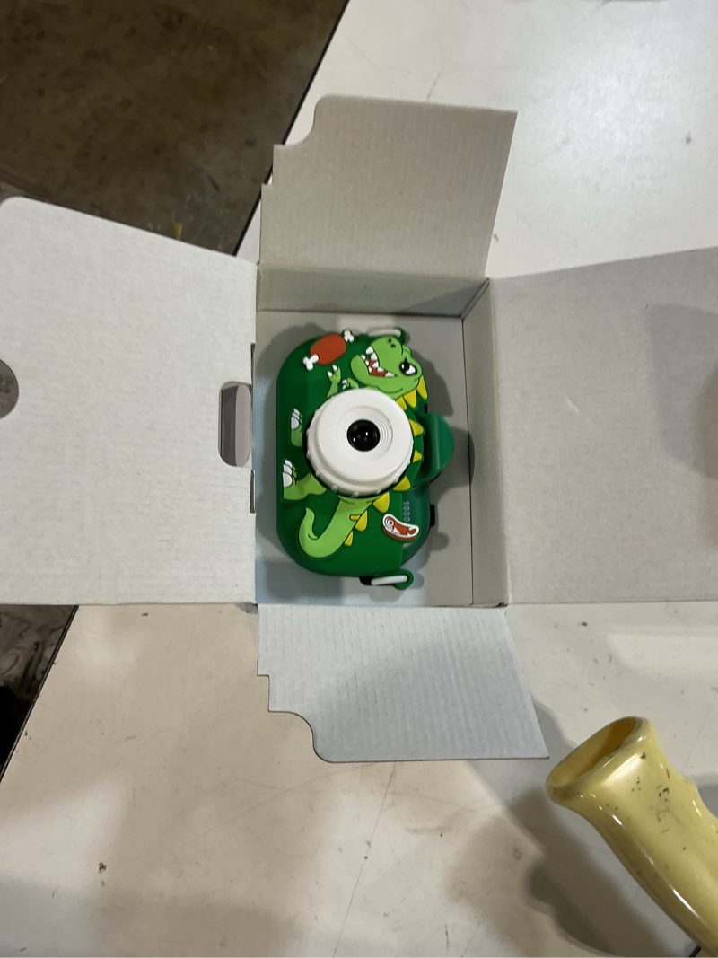 Condition photo showing Good Condition for kids camera boys toys for 3 4 5 6 7 8 9 years old boys, 48mp dual lens kids digital camera christmas birthday gifts, 1080p hd video selfie toddler camera with 32g sd card green