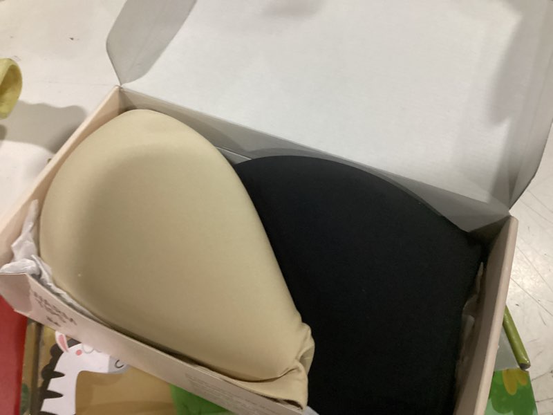 Condition photo showing As Is for letsjoli bras for women supportive wireless push up bra full coverage no underwire seamless plus size for older women x-large black+nude