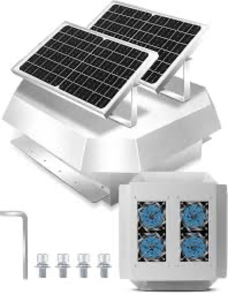 krysolad solar roof fan for 3.5”ribbed conex shipping container, container roof vent, shipping conta