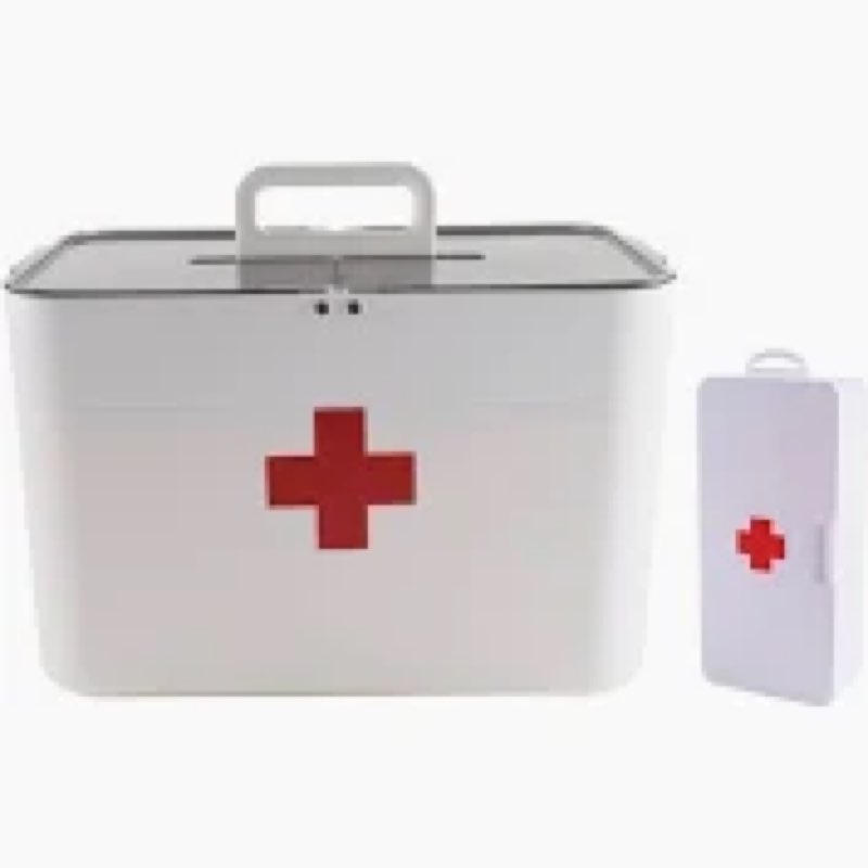 xbopetda home first aid box and travel medicine storage box, plastic medicine kit case container emp