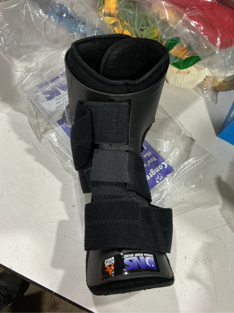 Condition photo showing Good Condition for cramer dorsal night splint, small, foot brace for plantar fasciitis support, lightweight low-profile sleep aid, adjustable arch alignment splint for left or right foot, slip-resistant fit