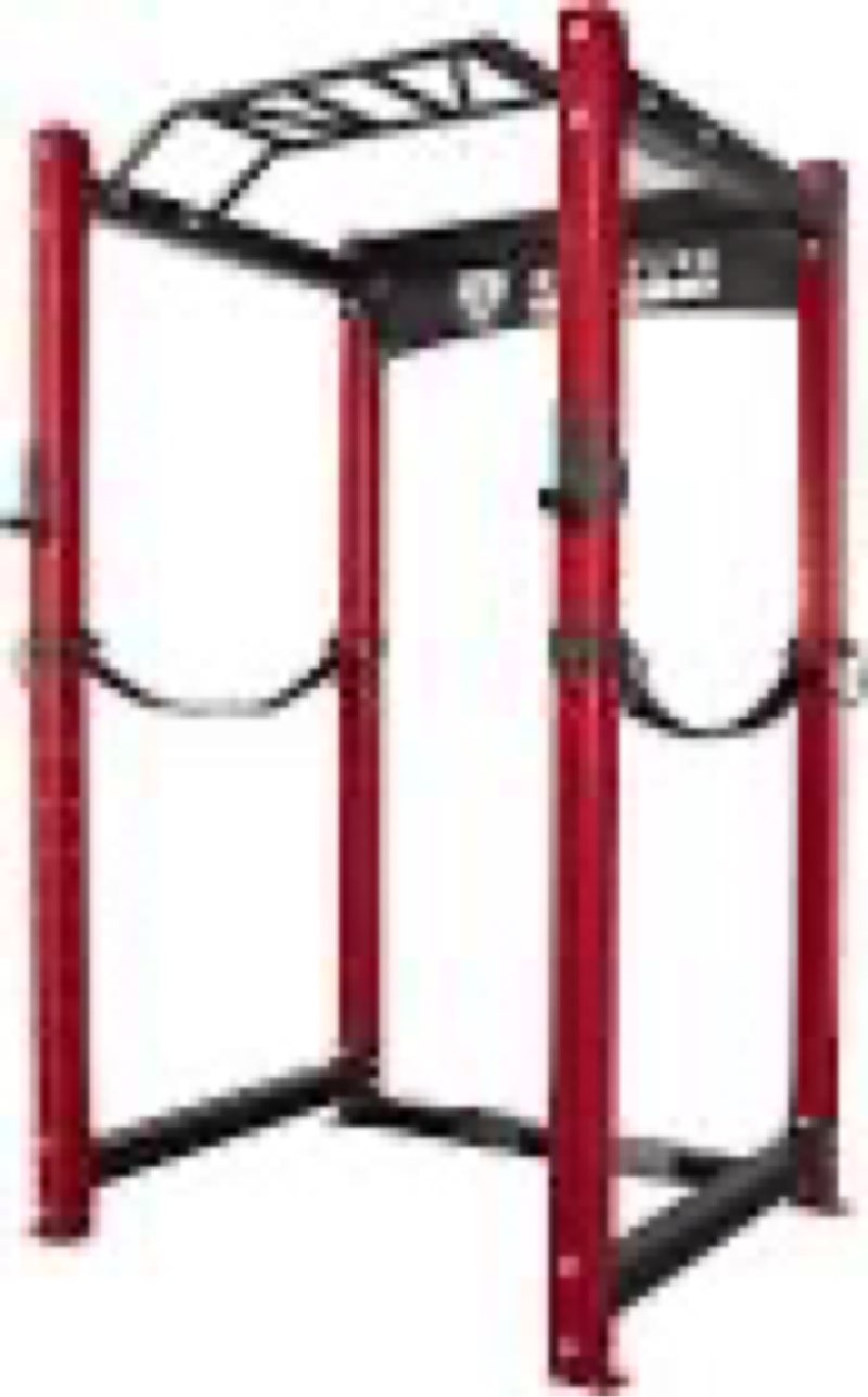 (Incomplete) Signature Fitness SF-3 1,500 Pound Capacity 3” x 3” Power Cage Squat Rack, Includes J-Hooks and Safety Straps, Other Optional Accessories