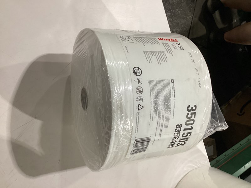 Condition photo showing Good Condition for wypall x50 disposable cloths (35015)  jumbo roll  9.8 x 13.4  white  1 100 sheets per roll