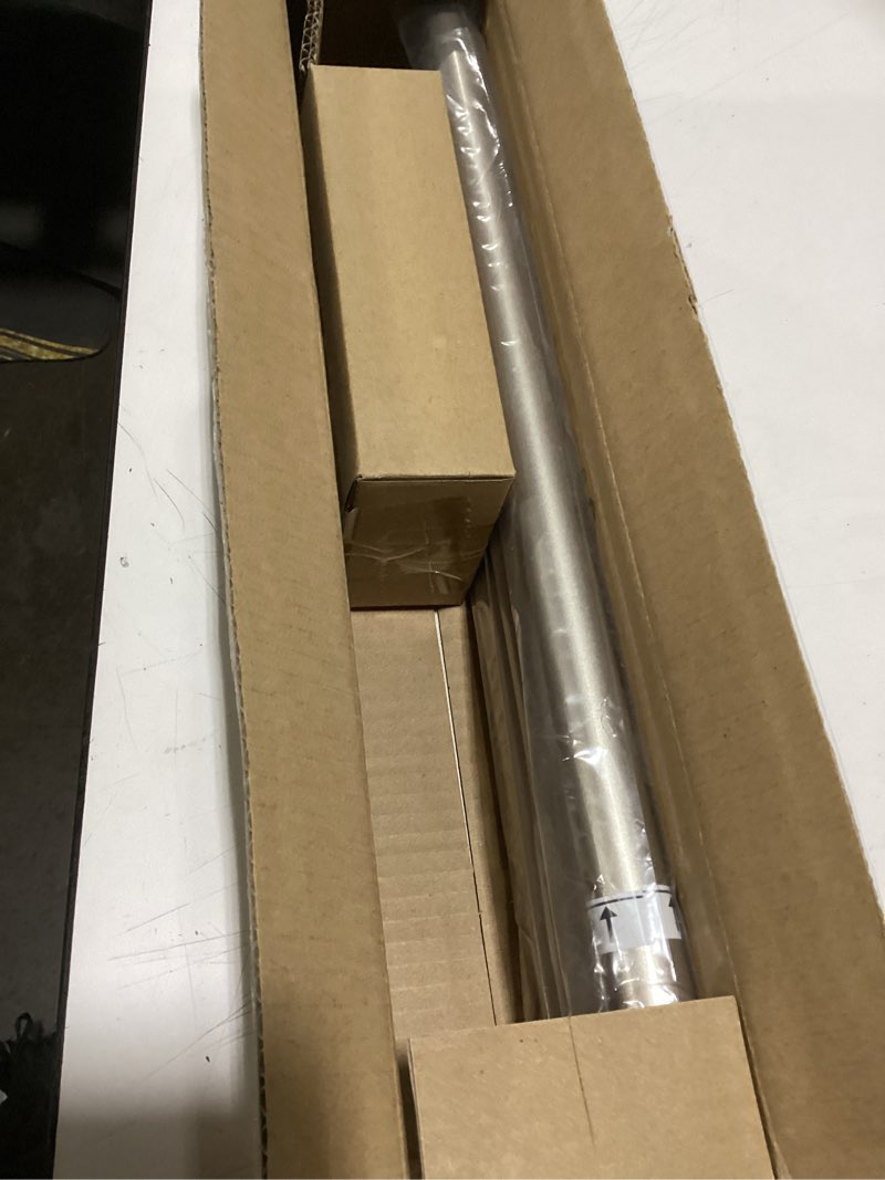 Condition photo showing Good Condition for nickel aluminium curtain rods for windows,1 inch adjustable curtain rod 32 to 45 inch,heavy duty drapery rods with thicken bracket,modern single rod with aluminium finials nickel 32"-45"