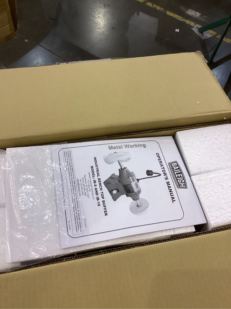 Condition photo showing As Is for Industrial bench top buffer