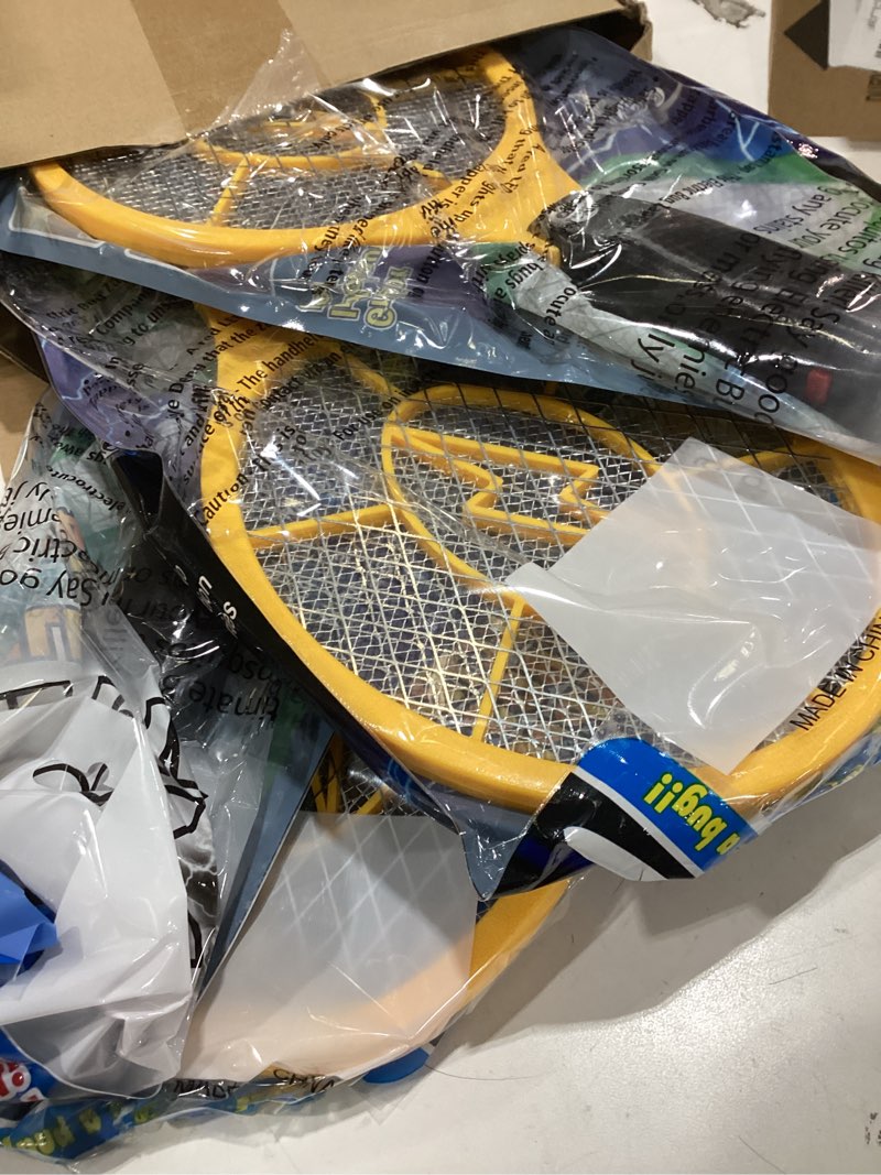 Condition photo showing Good Condition for qualirey 4 pack electric fly swatter handheld bug zapper, indoor outdoor 17. 3" zapping racket for pest mosquito & flies, battery powered safe to touch with 3-layer safety mesh