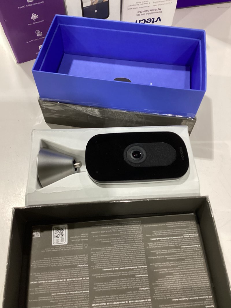 Condition photo showing As Is for not tested ecobee smartcamera – indoor wifi security camera, smart home security system, 1080p hd 180 degree fov, night vision, 2-way audio, works with apple homekit, alexa built in 1 count (pack of 1) smart camera
