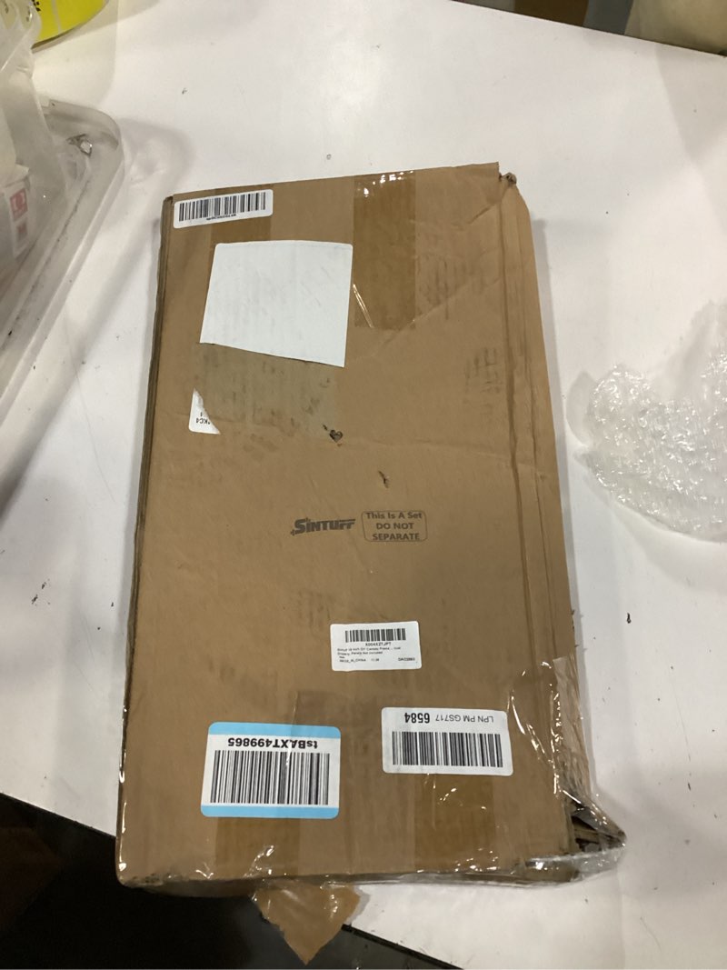 Condition photo showing New/Like New for sintuff 18 inch diy canopy frame kit for rod pocket curtains metal bed curtain kit for twin to king size bed with instruction manual drapery, panels not included