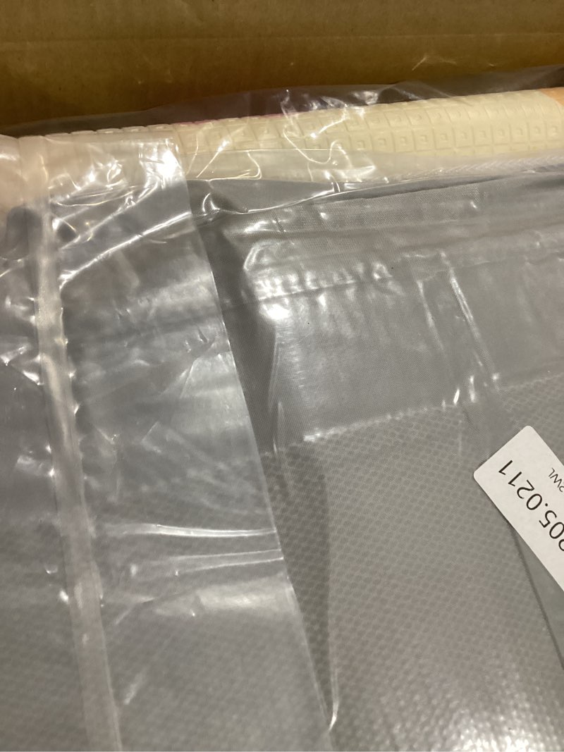 Condition photo showing New/Like New for 50 x 50 inch baby playpen with mat, playpen for babies and toddlers, baby playard for indoor & outdoor active center game fence, with skin-friendly fabric and soft breathable mesh, grey grey 50×50 in+mat