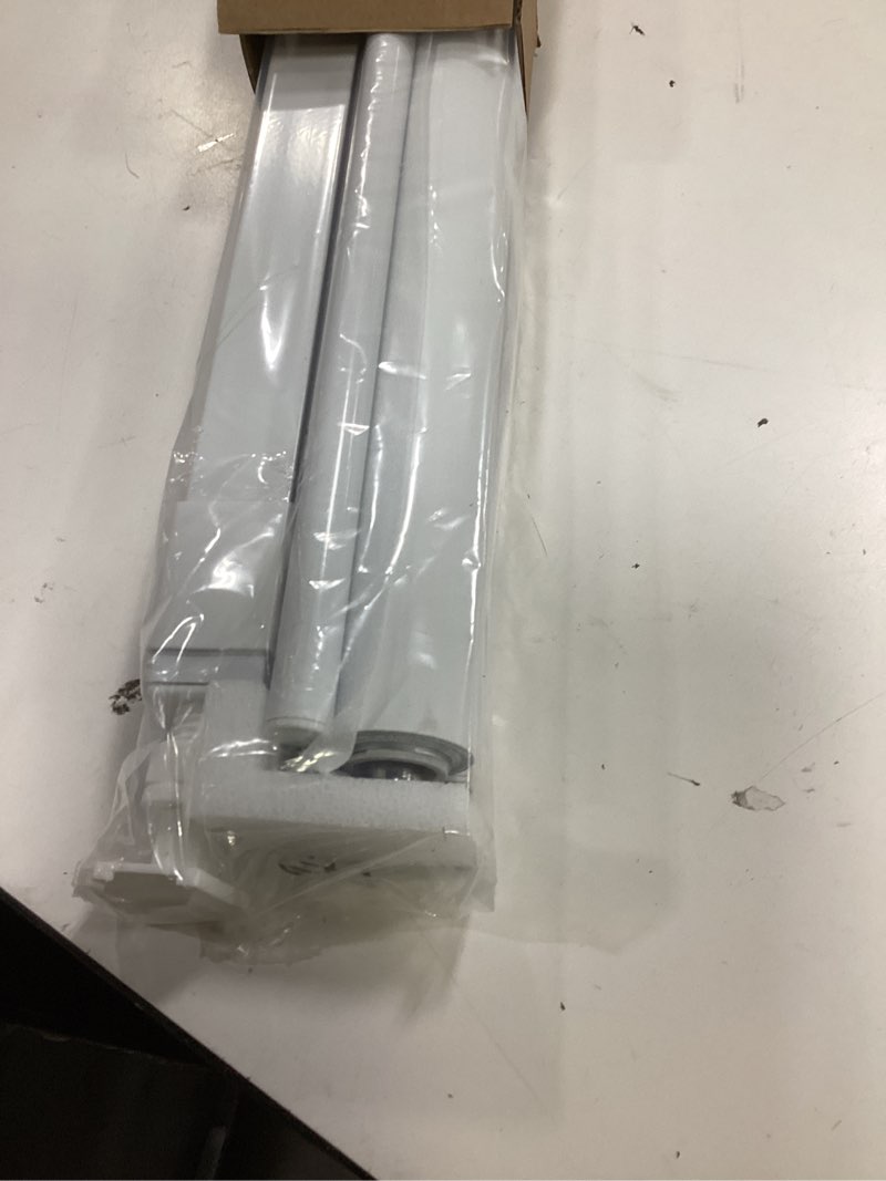Condition photo showing Good Condition for lazblinds no drill blinds for indoor windows, blackout roller shades, cordless window blackout blinds, thermal insulated fabric uv protection for home and office, 28" w x 48" h, white blackout-white 28" w x 48" h