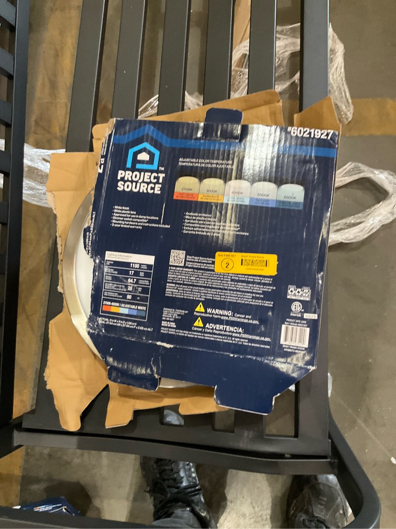 project source edge light 1 -light 11-in matte white indoor/outdoor integrated led flush mount light 2 -pack