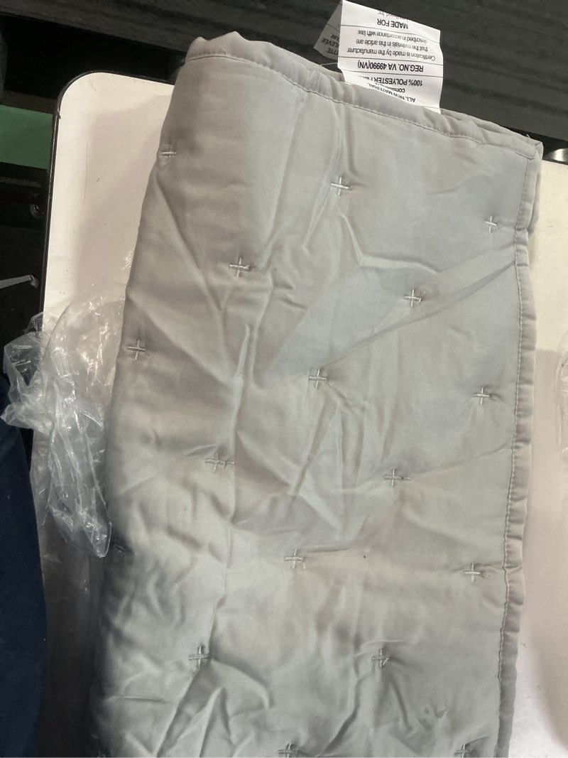 Condition photo showing As Is for (incomplete)bamboo dream quilted sham set king/cal king, light grey