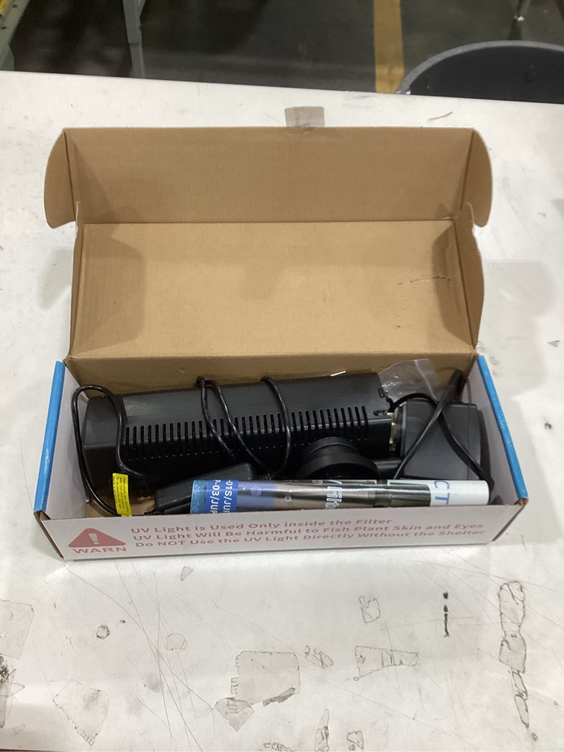 Condition photo showing Good Condition for aquarium filter for 75-200 gallon tank, u-v fish tank green clean machine submersible powerful pump canister filter 300gph for pond turtle tank saltwater freshwater crystal clear green killing jup-03 (for 75-200 gallon tank) powerful
