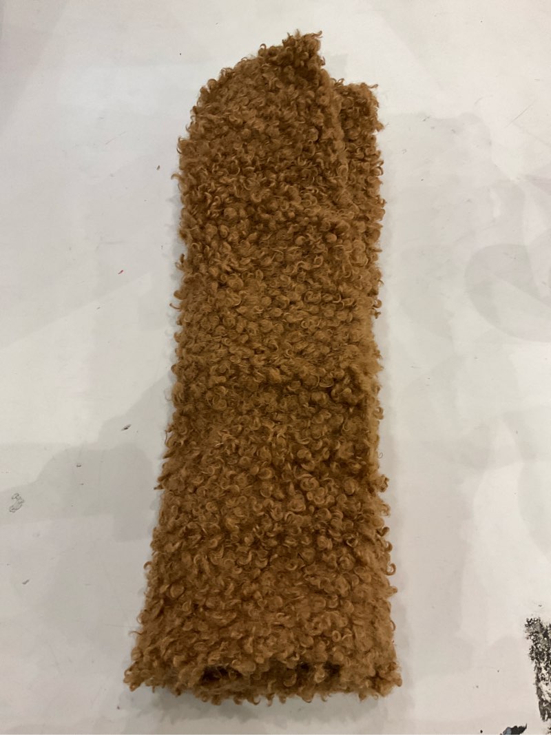 Condition photo showing New/Like New for MIULEE Pack of 2 Throw Pillow Covers 18x18 Inch Brown Faux Fur Decorative Sherpa Pillow Covers Fuzzy Accent Soft Sheepskin Fleece Cushion Cases for Boho Home Decor Couch Living Room Bed 18" x 18" (Pack of 2) Brown