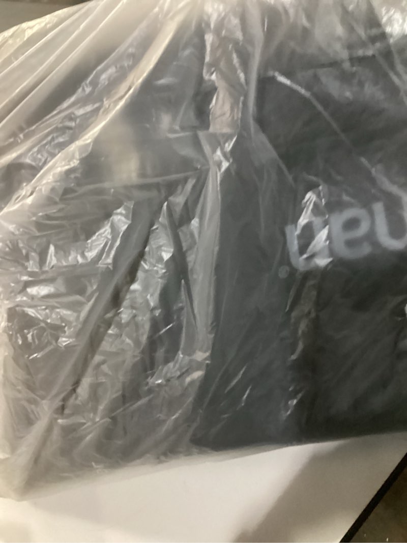 Condition photo showing Good Condition for FurHaven Round Orthopedic Dog Bed for Large Dogs, Egg Crate with a Solid Orthopedic Foam Base with Attached Blanket Hood and Removable Washable Cover, Large, Sherpa & Suede Snuggery, Gray Gray Large