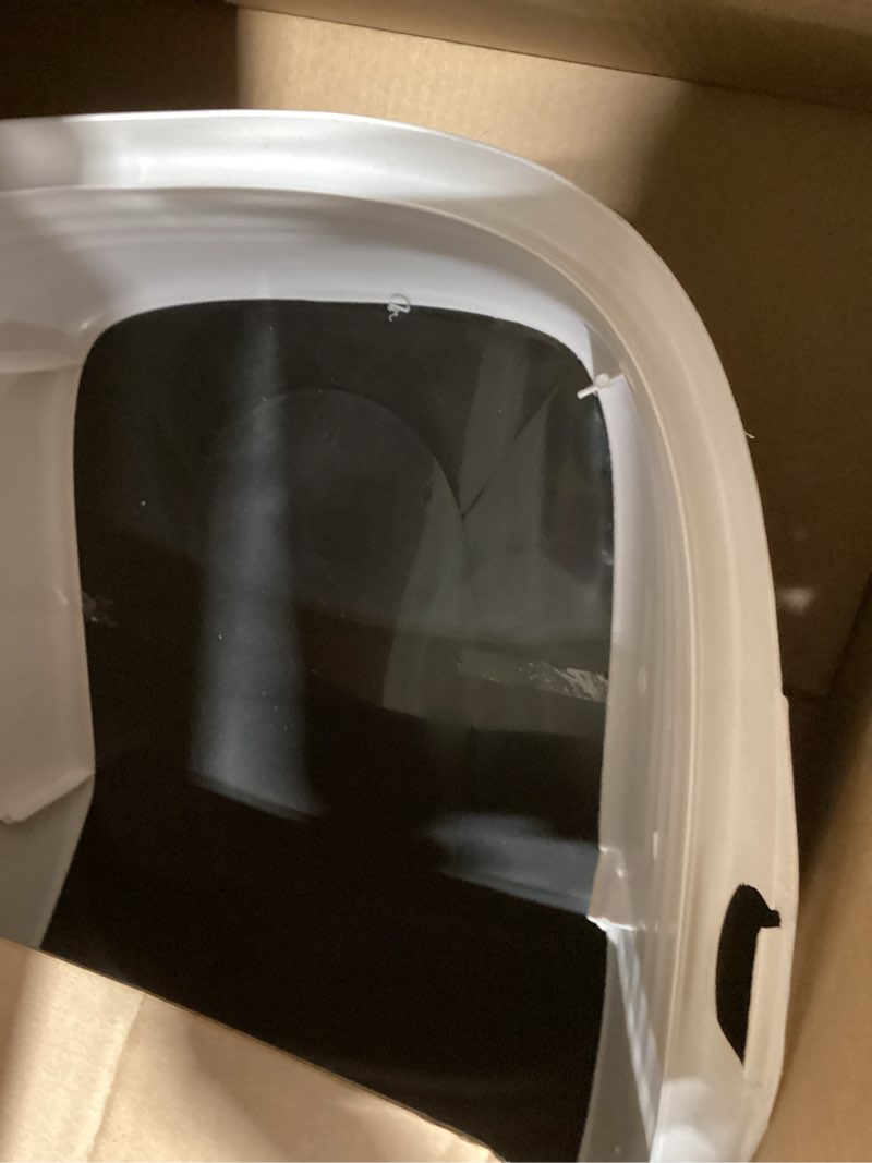 Condition photo showing Good Condition for arm & hammer rimmed cat litter box with high sides and microban, made in usa pearl white/ dark gray standard