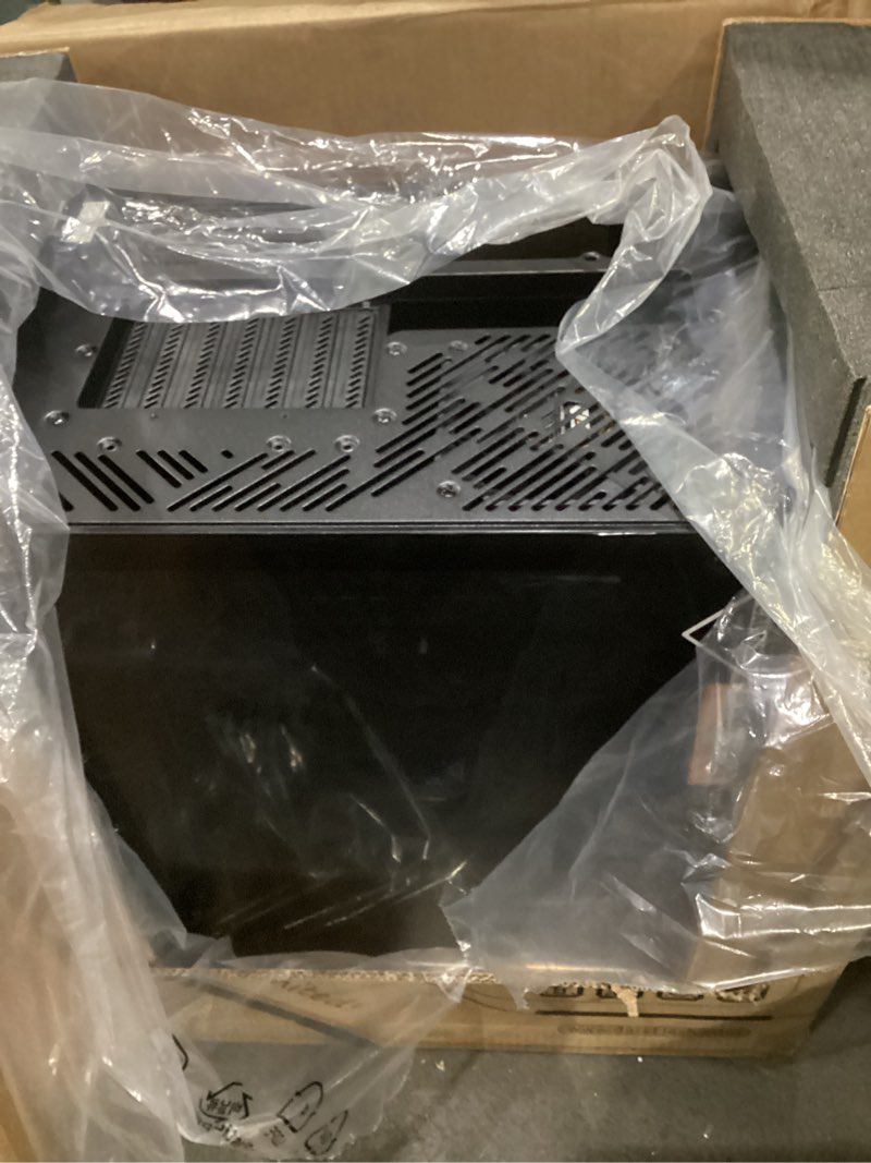 Condition photo showing Good Condition for darkflash full-tower atx gaming pc case, back plug-in motherboard, vertical gpu mounting, dual-chamber, panoramic glass, up to 2 x 360mm radiators, rtx 40 compatible(dy470) (4 pwm argb fans, black) black 4 pwm argb fans