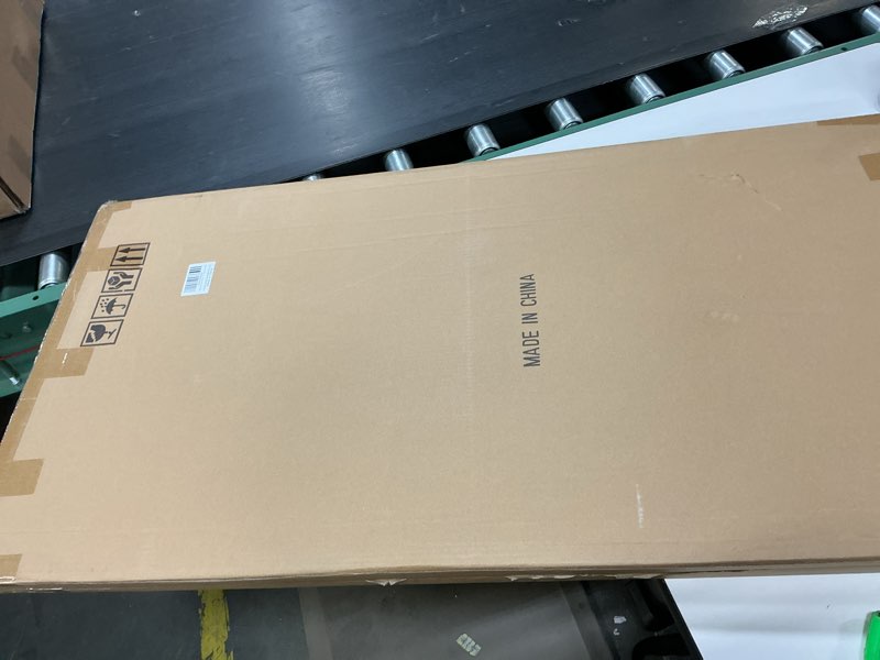 Condition photo showing New/Like New for QZQCBLC Blue Wall Art Bedroom, Abstract Night Scene Street Lights Large Wall Pictures Orange Halo Trees Landscape Framed Canvas Paintings Artwork for Living room kitchen Home Office Decor 24x48 IN 48"L x 24"W Blue and Gold