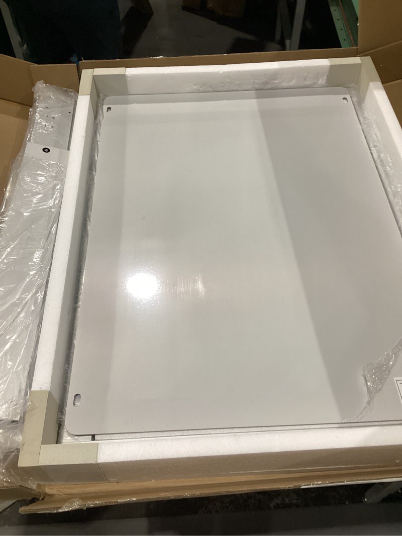 Condition photo showing Good Condition for TETOTE 24 x 32 Bathroom Mirror Cabinet with Tempered Beveled Mirror Silver Medicine Cabinet Aluminum Cabinet DTC Hinges, Stepless Adjustable Shelves, Recessed/Surface-Mounted 32"L x 24"W Silver