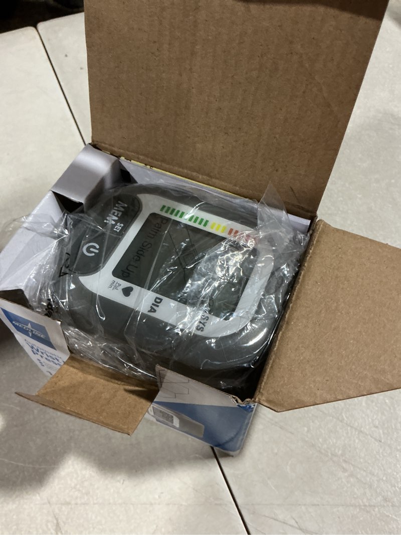 Condition photo showing Good Condition for Medline Digital Wrist Blood Pressure Monitor, Wearable, Digital LCD Display, Stores Up To 60 Readings, Batteries Included
